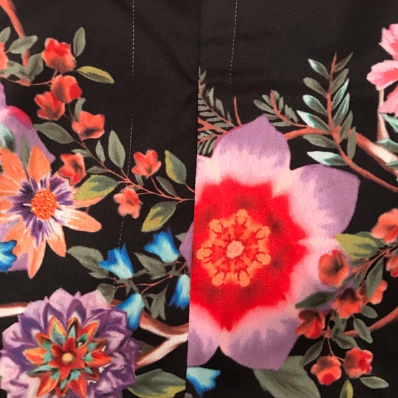 INC Floral on Black Crossover Blouse. NWOT - Picture 5 of 12